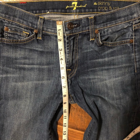 7 for All Mankind Skinny Crop and Roll Denim JeNs - Picture 7 of 8